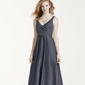 David’s Bridal Bridesmaid Dress in Pewter
